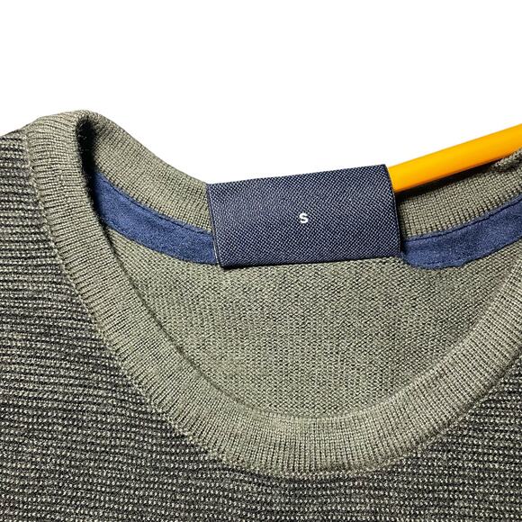 Daniel Hechter Merino Wool Crewneck Sweater Textured Knit Gradient Green Small - Picture 4 of 11